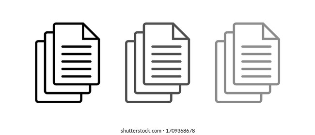Icono de documentos diseño plano de ilustración vectorial de material.