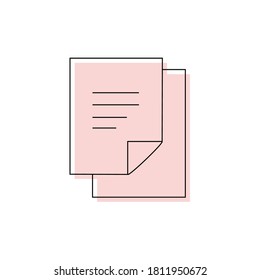 Documents icon stock vector illustration flat design. EPS10, Premium.