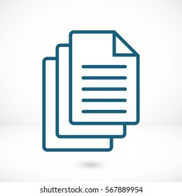 Documents icon stock vector illustration flat design