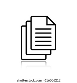 Documents icon stock vector illustration flat design