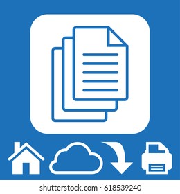Documents icon stock vector illustration flat design