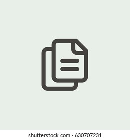 Documents icon stock vector illustration flat design . Line File symbol for web site design, logo, app, UI. Editable stroke. Vector illustration, EPS10.