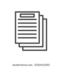 Documents icon Symbol mark in filled style