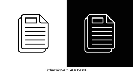 Plantilla de símbolo de icono de documentos para Ilustración vectorial de logotipo de colección de gráfico y Diseño web