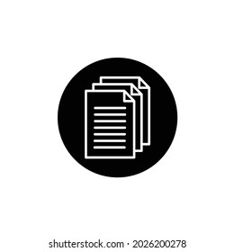 Documents Icon. Vector Design Illustration with white Background