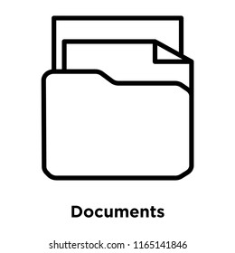 Documents icon vector isolated on white background, Documents transparent sign , office symbols