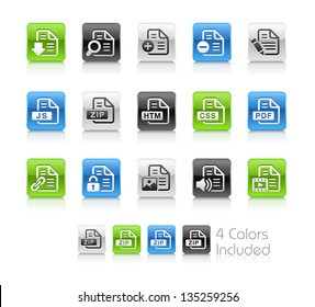 Documents Icons - 1 / The file Includes 4 color versions in different layers.