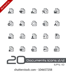 Documents Icons - 2 of 2 // Basics