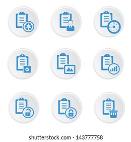 Documents icons on white background,easy for use working,vector