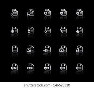 Documents Icons Set 1 // Silver Series