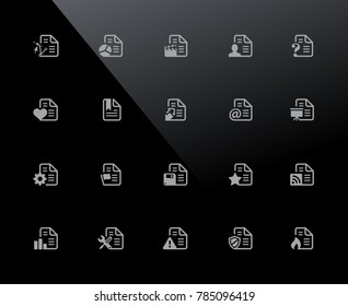 Iconos de documentos - Conjunto 2 de la serie 2 // 32px - Iconos vectores ajustados para trabajar en una cuadrícula de 32 píxeles.