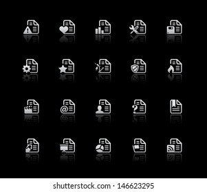 Documents Icons Set 2 // Silver Series