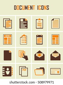 Documents icons set