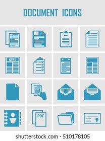 Documents icons set