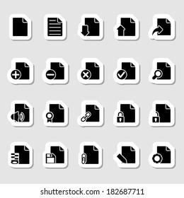 Documents Icons Set as Labels
