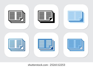 Documents icons with various design styles