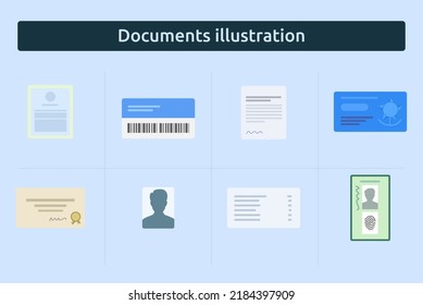 Documents illustration - illustrated document sets