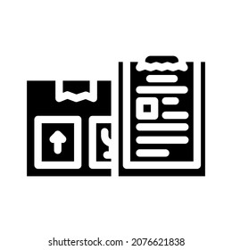 documentos de importación y exportación del vector de icono de glifo. documentos del signo de importación y exportación. símbolo de contorno aislado ilustración negra