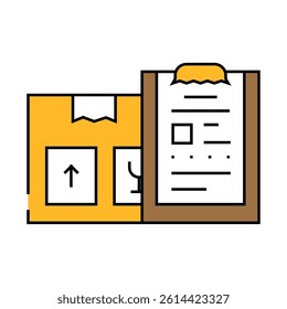 documents of import and export line icon vector. documents of import and export sign. isolated symbol illustration