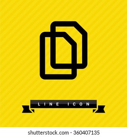 Documents isolated minimal single flat linear icon for application and info-graphic. Memory card line vector icon for websites and mobile minimalistic flat design.