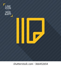 Documents isolated minimal single flat linear icon for application and info-graphic. Catalog line vector icon for websites and mobile minimalistic flat design.