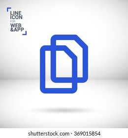 Documents isolated minimal single flat linear icon for application and info-graphic. Memory card line vector icon for websites and mobile minimalistic flat design.