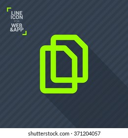 Documents isolated minimal single flat linear icon for application and info-graphic. Memory card line vector icon for websites and mobile minimalistic flat design.