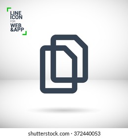 Documents isolated minimal single flat linear icon for application and info-graphic. Memory card line vector icon for websites and mobile minimalistic flat design.