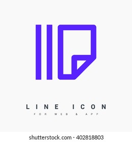 Documents isolated minimal single flat linear icon for application and info-graphic. Catalog line vector icon for websites and mobile minimalistic flat design.