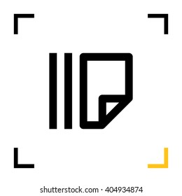 Documents isolated minimal single flat linear icon for application and info-graphic. Catalog line vector icon for websites and mobile minimalistic flat design.