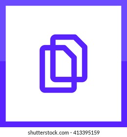 Documents isolated minimal single flat linear icon for application and info-graphic. Memory card line vector icon for websites and mobile minimalistic flat design.