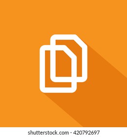 Documents isolated minimal single flat linear icon for application and info-graphic. Memory card line vector icon for websites and mobile minimalistic flat design.
