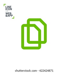 Documents isolated minimal single flat linear icon for application and info-graphic. Memory card line vector icon for websites and mobile minimalistic flat design.