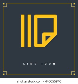 Documents isolated minimal single flat linear icon for application and info-graphic. Catalog line vector icon for websites and mobile minimalistic flat design.