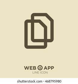 Documents isolated minimal single flat linear icon for application and info-graphic. Memory card line vector icon for websites and mobile minimalistic flat design.