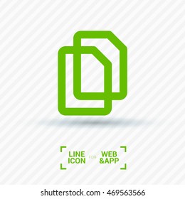 Documents isolated minimal single flat linear icon for application and info-graphic. Memory card line vector icon for websites and mobile minimalistic flat design.