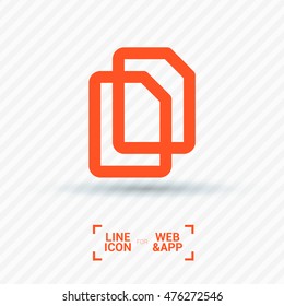 Documents isolated minimal single flat linear icon for application and info-graphic. Memory card line vector icon for websites and mobile minimalistic flat design.
