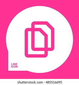 Documents isolated minimal single flat linear icon for application and info-graphic. Memory card line vector icon for websites and mobile minimalistic flat design.