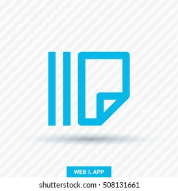 Documents isolated minimal single flat linear icon for application and info-graphic. Catalog line vector icon for websites and mobile minimalistic flat design.