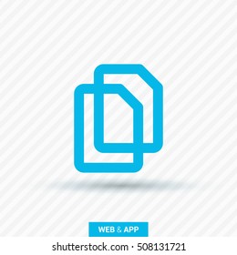 Documents isolated minimal single flat linear icon for application and info-graphic. Memory card line vector icon for websites and mobile minimalistic flat design.