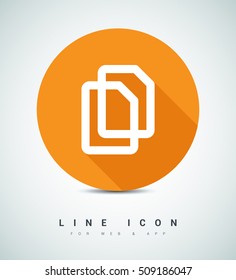 Documents isolated minimal single flat linear icon for application and info-graphic. Memory card line vector icon for websites and mobile minimalistic flat design.
