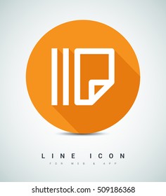Documents isolated minimal single flat linear icon for application and info-graphic. Catalog line vector icon for websites and mobile minimalistic flat design.