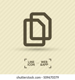 Documents isolated minimal single flat linear icon for application and info-graphic. Memory card line vector icon for websites and mobile minimalistic flat design.