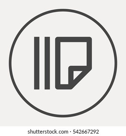 Documents isolated minimal single flat linear icon for application and info-graphic. Catalog line vector icon for websites and mobile minimalistic flat design.