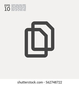 Documents isolated minimal single flat linear icon for application and info-graphic. Memory card line vector icon for websites and mobile minimalistic flat design.