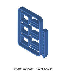 Documents isometric left top view 3D icon