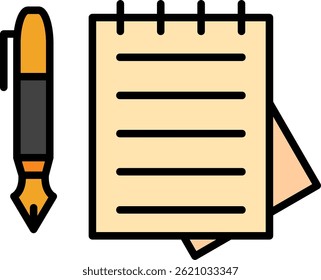 Documents Line Filled Vector Icon Design