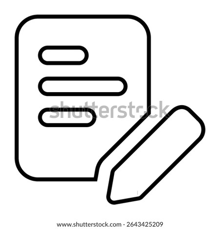 documents line icon design. documents thin black outline symbol vector illustration. editable stroke icon on transparent background.