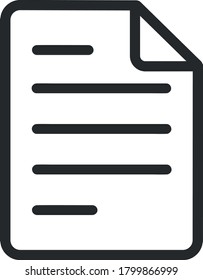 Icono de línea de documentos. Signo de página de archivo de documento. Símbolo de nota de Office. Elemento de diseño de calidad. Trazo editable. Icono de documentos de estilo lineal.