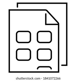 Documents line icon. Doc file page sign. Office note symbol